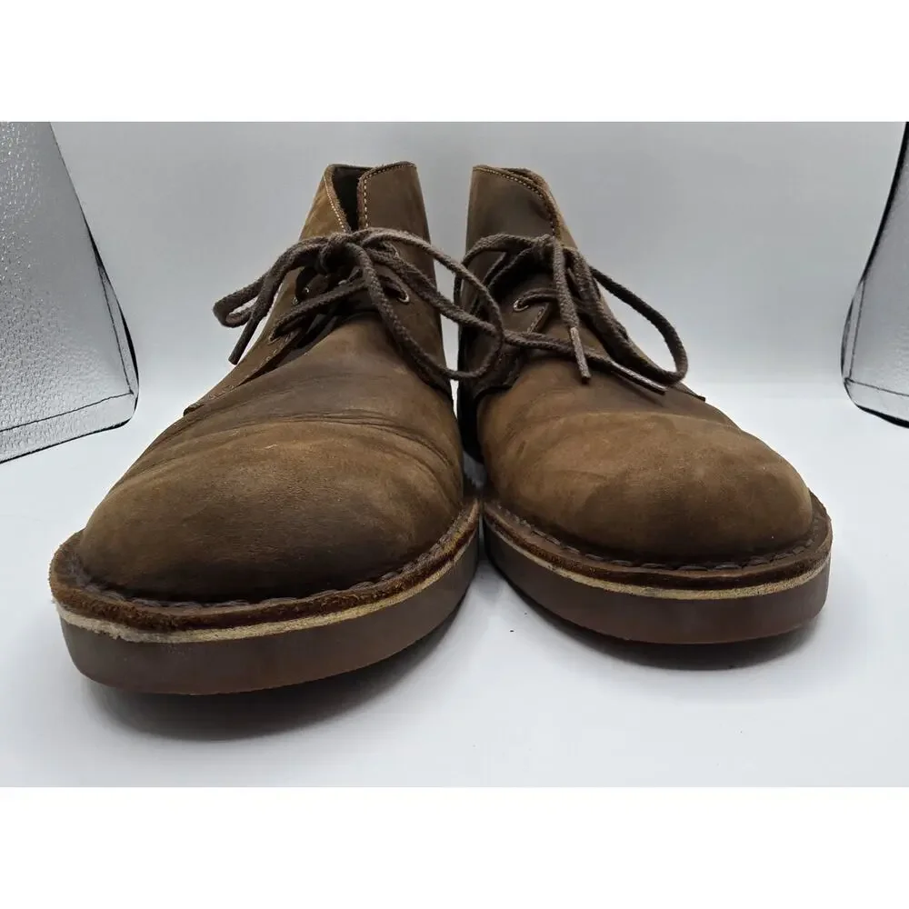 Clarks Mens Bushacre 2 Chukka Boots Beeswax Brown Leather Desert 9.5M